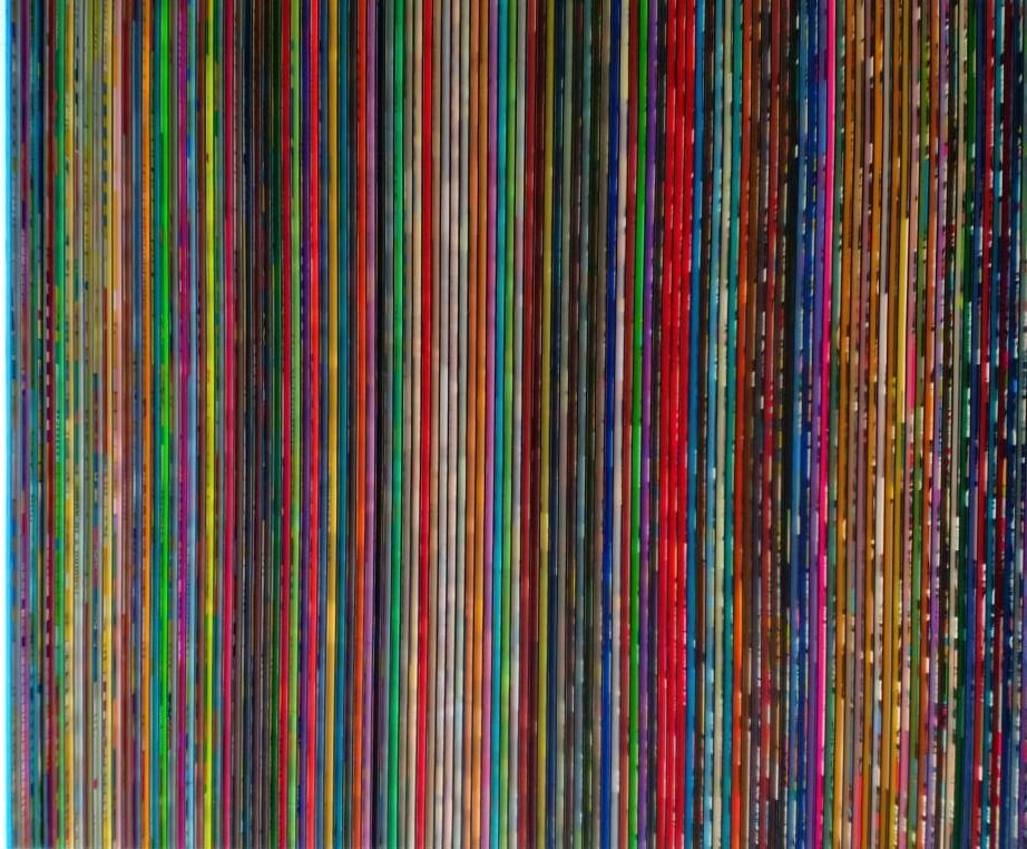 Abstract mixed media painting titled 'Untitled 1', 30x36 inches, by artist Yuvan Bothisathuvar on Board