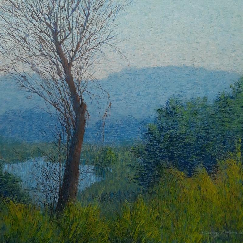 Nature acrylic painting titled 'Untitled 1', 30x30 inches, by artist Suraj Lohar on Canvas