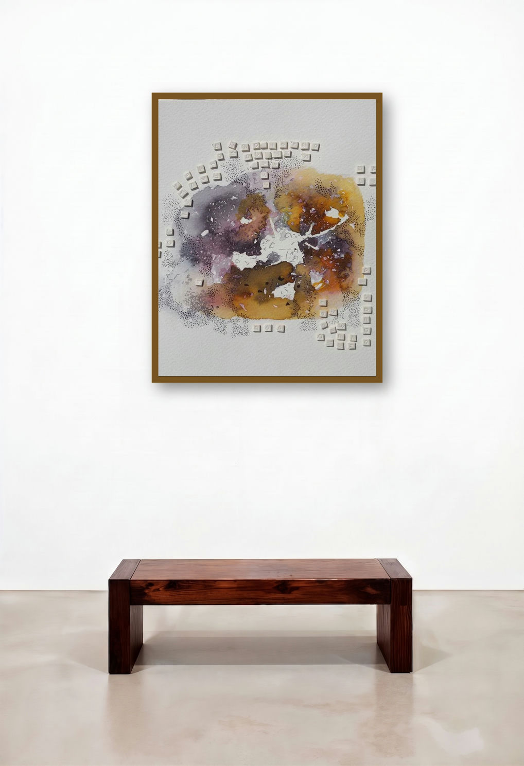 Untitled 1 (Emergence) by artist Jai Chouhan displayed in a Contemporary Library