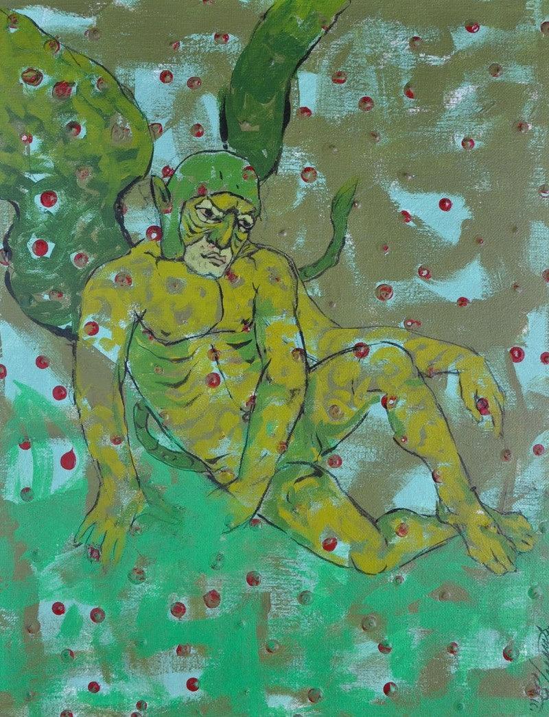 Figurative acrylic painting titled 'Untitled 1', 18x14 inches, by artist Abhishek Chourasia on Canvas