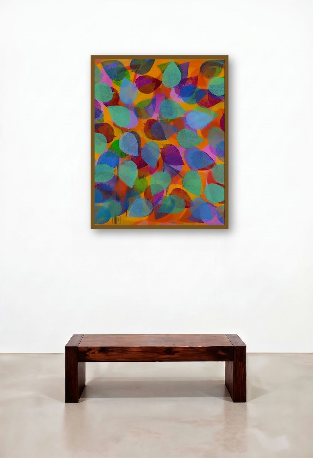 Untitled 1 (A Tapestry of Leaves) by artist Rahim Mirza displayed in a Scandinavian Hotel Suite