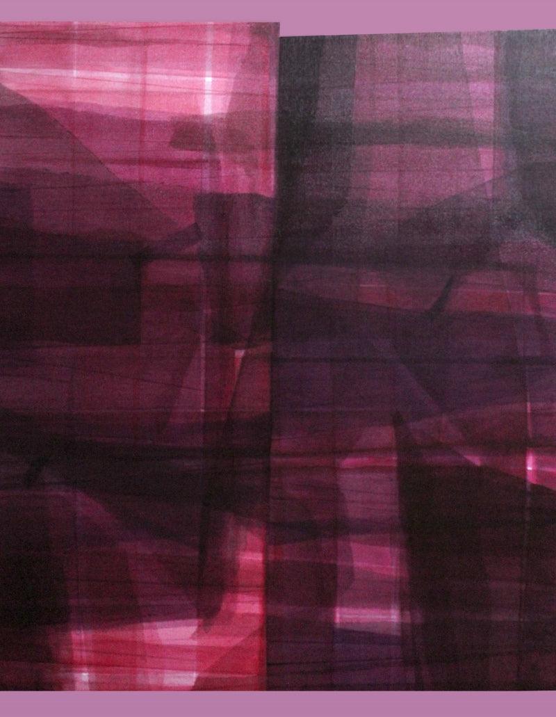 Abstract acrylic painting titled 'Untitled 1', 48x36 inches, by artist Mukhtar Kazi on Canvas