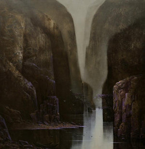 Landscape acrylic painting titled 'Untitled 1', 36x36 inches, by artist Nagesh Hankare on Canvas