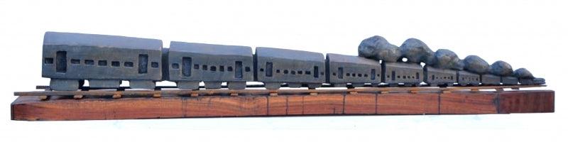 contemporary sculpture titled 'Untitled 1', 45x9x8 inches, by artist Arvind Prajapati on Fiberglass, Metal