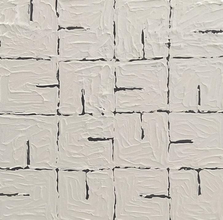 Abstract acrylic painting titled 'Untitled 1', 12x12 inches, by artist Sunny Malwatkar on Canvas