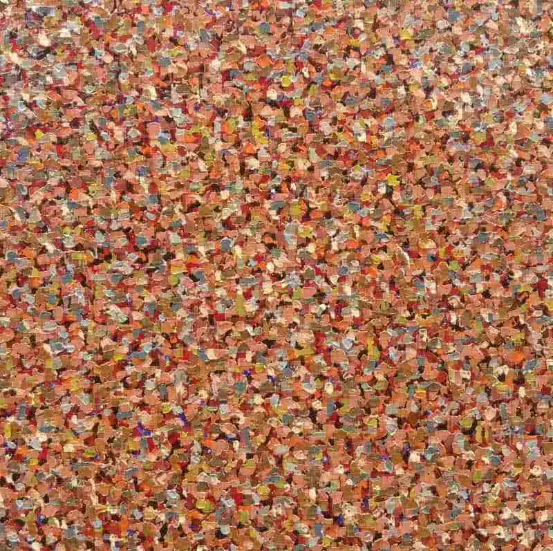 Abstract oil painting titled 'Untitled 1', 18x18 inches, by artist Vinit Kumar on Canvas