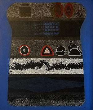 contemporary acrylic painting titled 'Untitled 1', 48x36 inches, by artist Asim Paul on Canvas