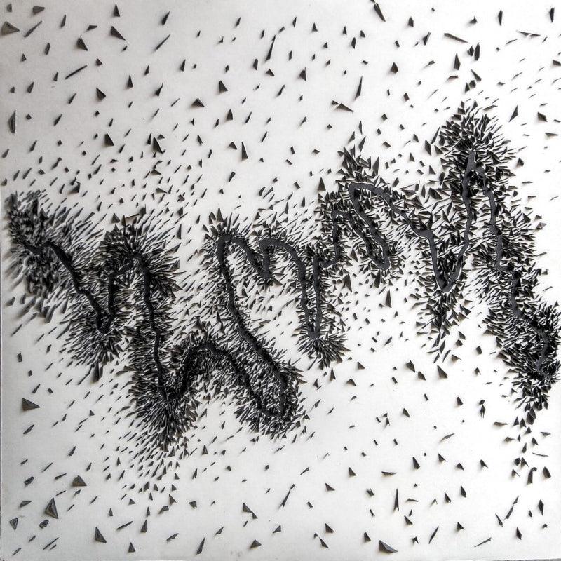 Abstract mixed media titled 'Untitled 1', 18x18 inches, by artist Ganesh Selvaraj on Board