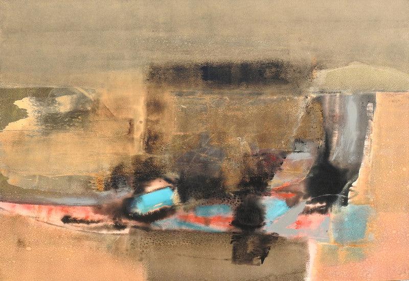 Abstract acrylic painting titled 'Untitled 1', 30x44 inches, by artist Umesh Patil on Canvas