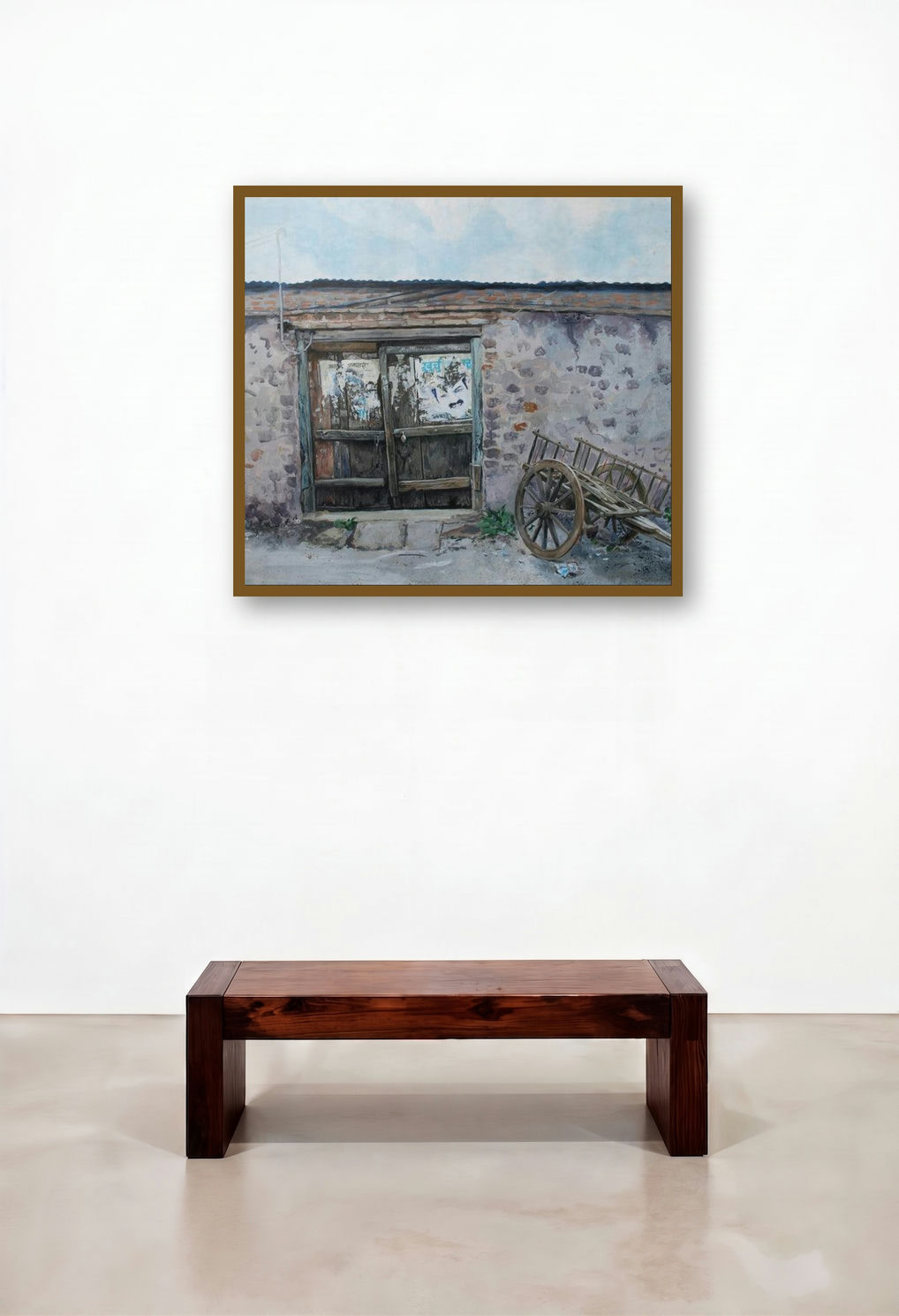 Untitled 1 (Forgotten Corner) by artist Rahul Shedbale displayed in a Art Deco Reception Area