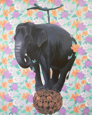 contemporary acrylic painting titled 'Untitled 1', 48x36 inches, by artist Kushal Kumar on Canvas