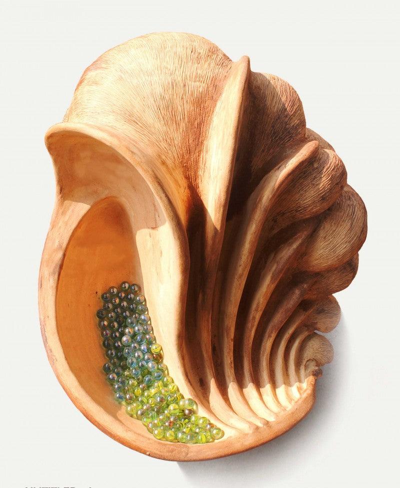 Abstract sculpture titled 'Untitled 1', 26x18x17 inches, by artist Nishant Kumar on Ceramic, Bronze