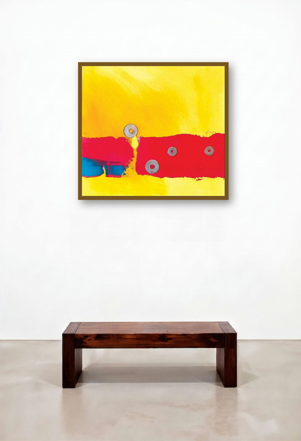 Untitled 10 (Sunlit Horizon) by artist Ashvini Vidhate displayed in a Minimalist Dining Room