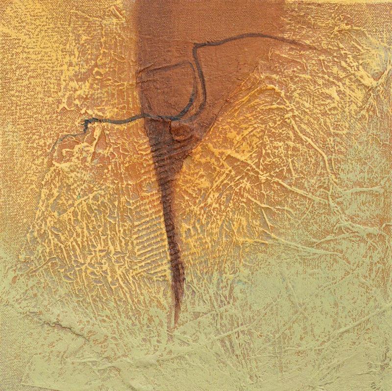 Abstract mixed media painting titled 'Untitled 10', 24x24 inches, by artist Sanju Jain on Canvas