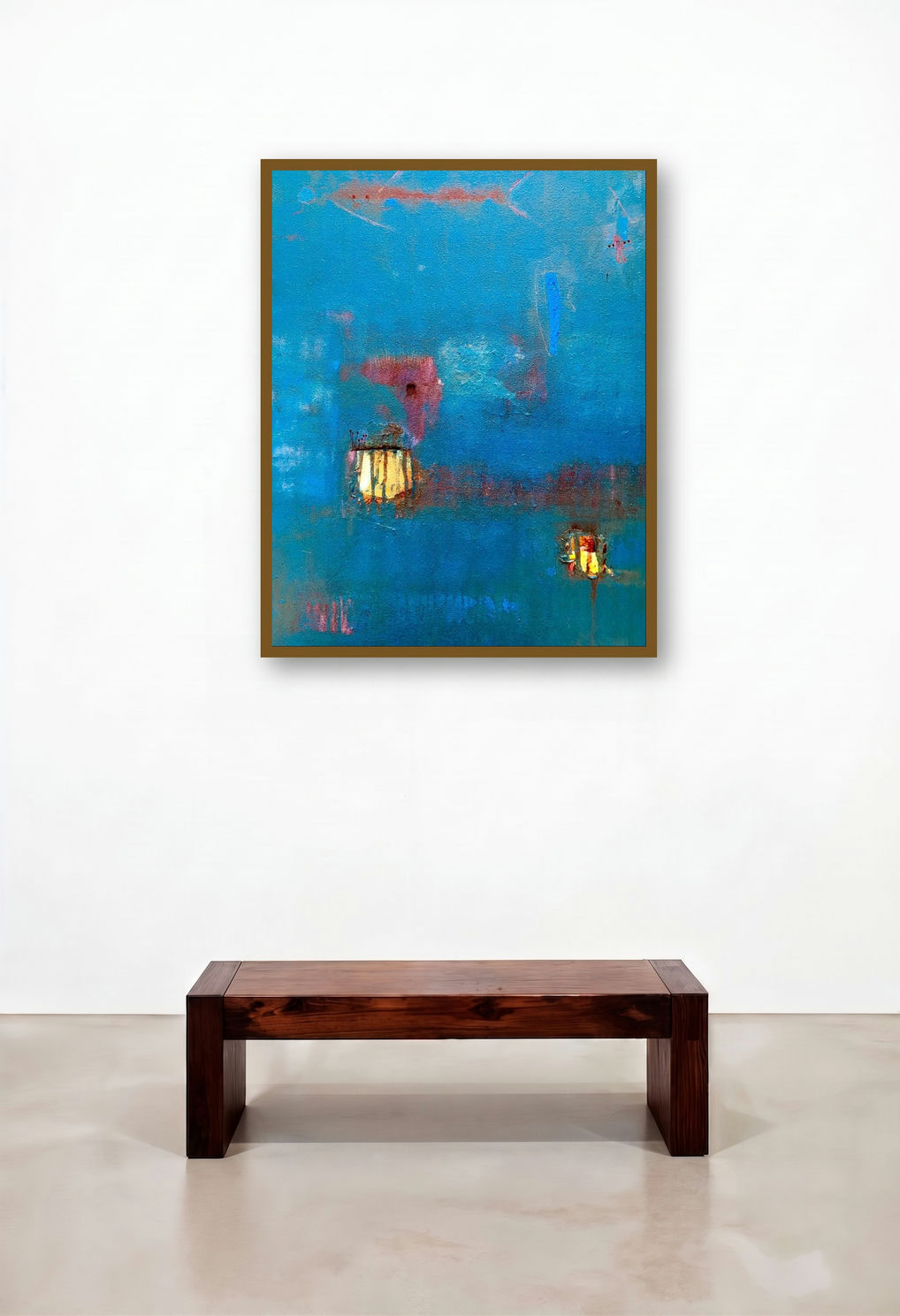 Untitled 10 (Serene Horizon) by artist Prasad Mane displayed in a Contemporary Foyer