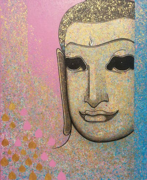 Religious acrylic painting titled 'Untitled 10', 84x72 inches, by artist Prakaash Chandwadkar on Canvas