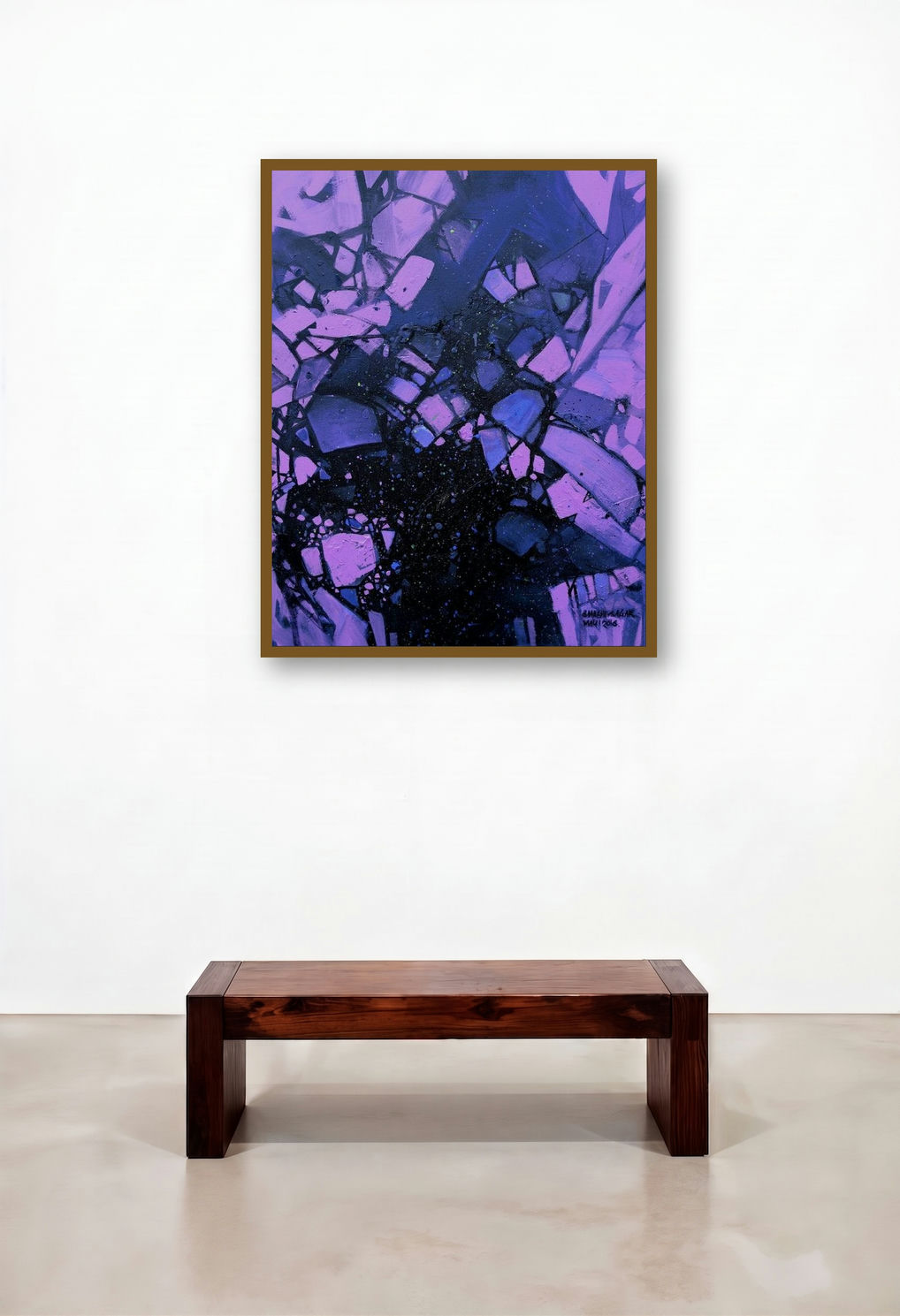 Untitled 10 (Fractured Cosmos) by artist Sagar Bondre displayed in a Contemporary Dining Room