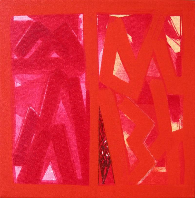 Abstract acrylic painting titled 'Untitled 10', 12x12 inches, by artist Ramesh Anand on Canvas