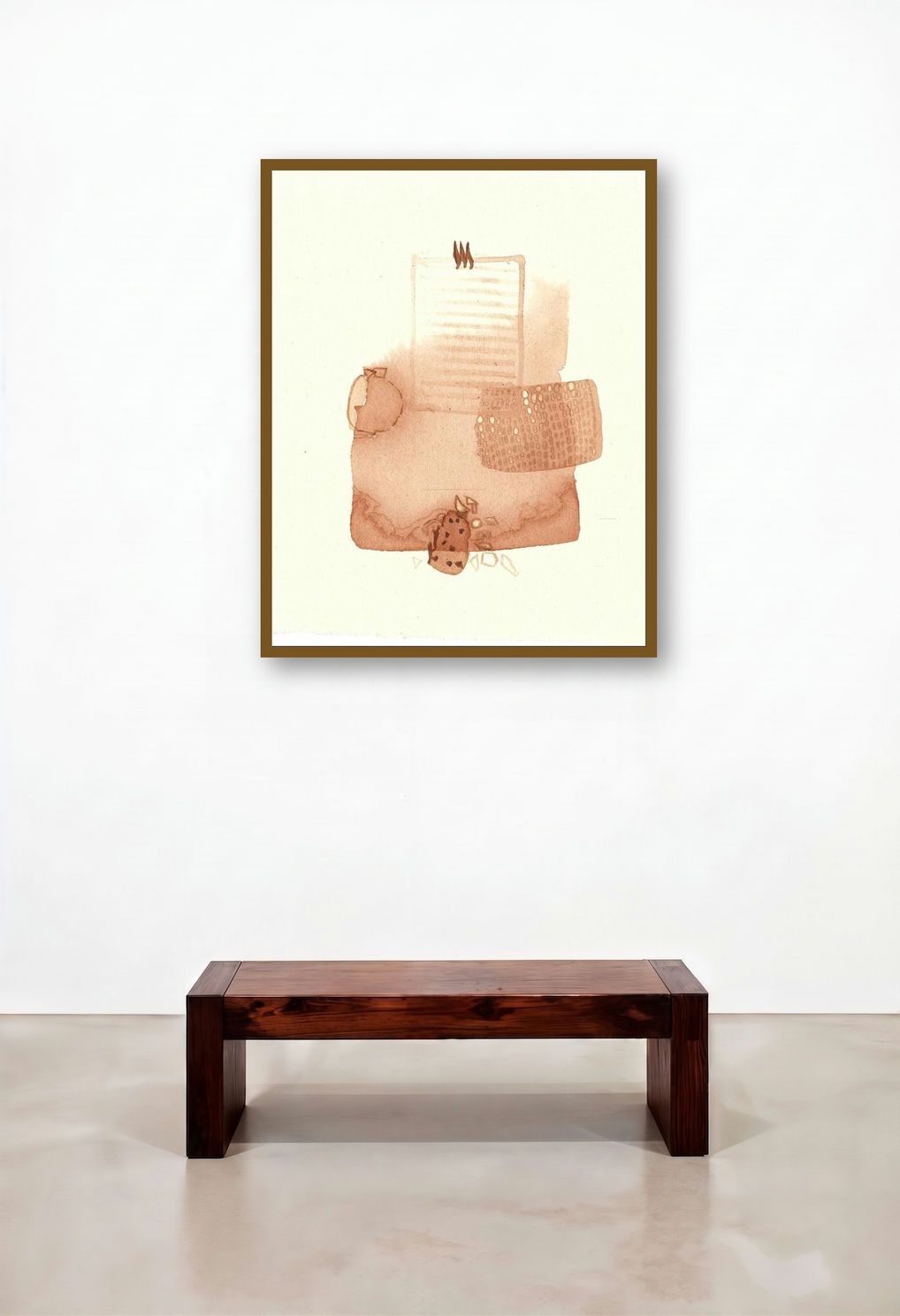 Untitled 101 (Quiet Reflections) by artist Veena Jain displayed in a Eclectic Foyer