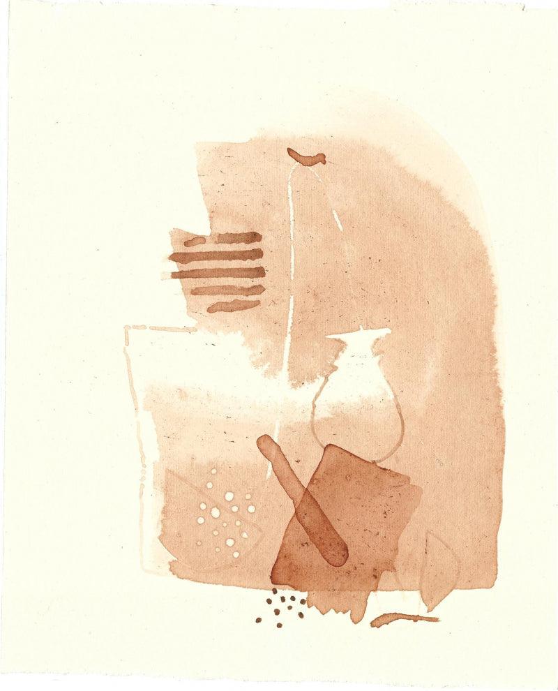 Abstract mixed media painting titled 'Untitled 102', 10x8 inches, by artist Veena Jain on Paper