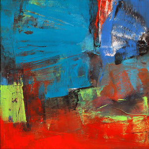 Abstract acrylic painting titled 'Untitled 105', 12x12 inches, by artist Siddhesh Rane on Canvas