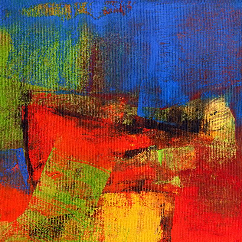 Abstract acrylic painting titled 'Untitled 106', 12x12 inches, by artist Siddhesh Rane on Canvas