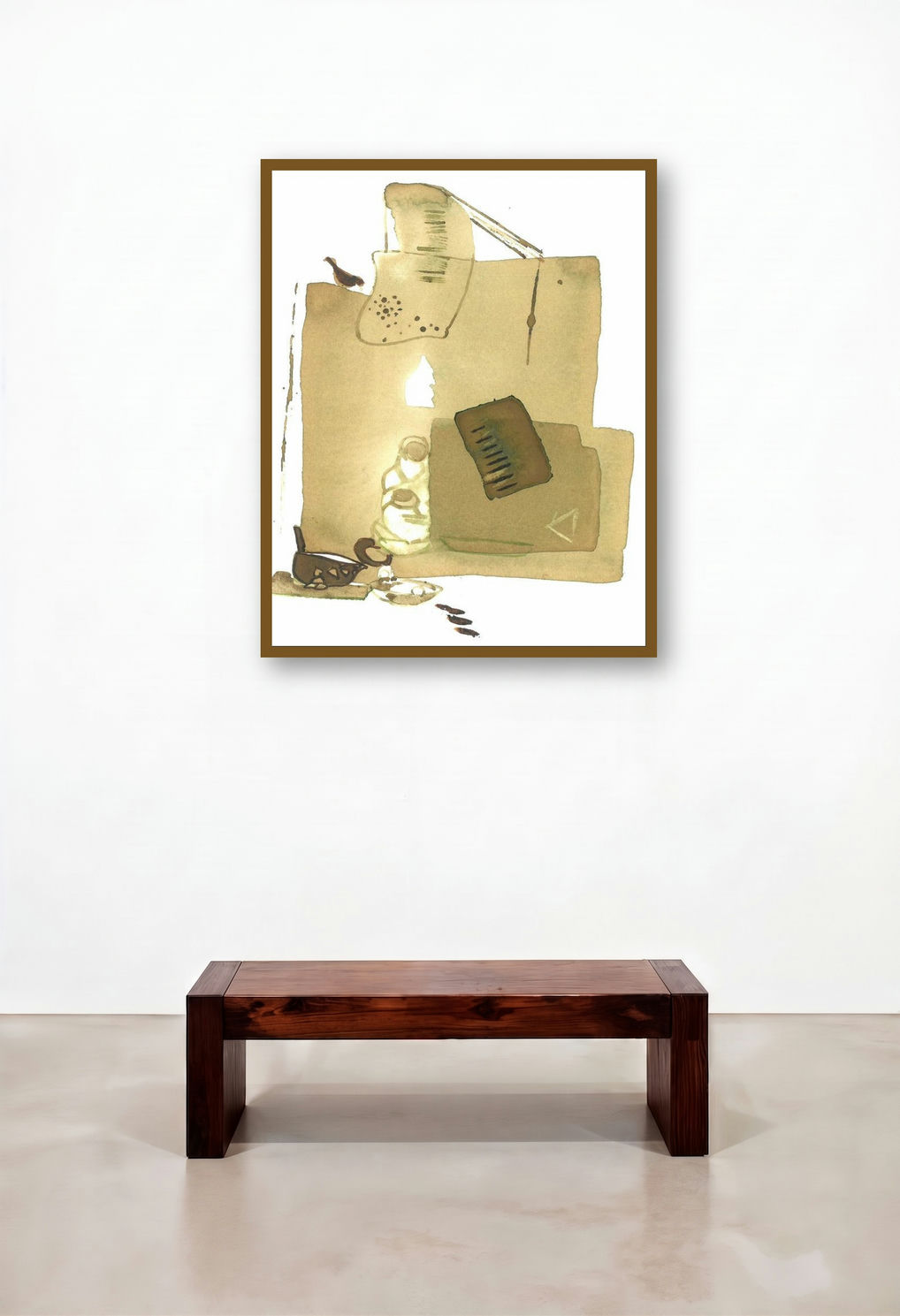 Untitled 106 (A Moment of Tranquility) by artist Veena Jain displayed in a Contemporary Reception Area
