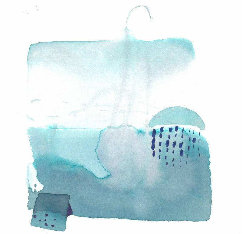 Abstract mixed media painting titled 'Untitled 109', 8x8 inches, by artist Veena Jain on Paper