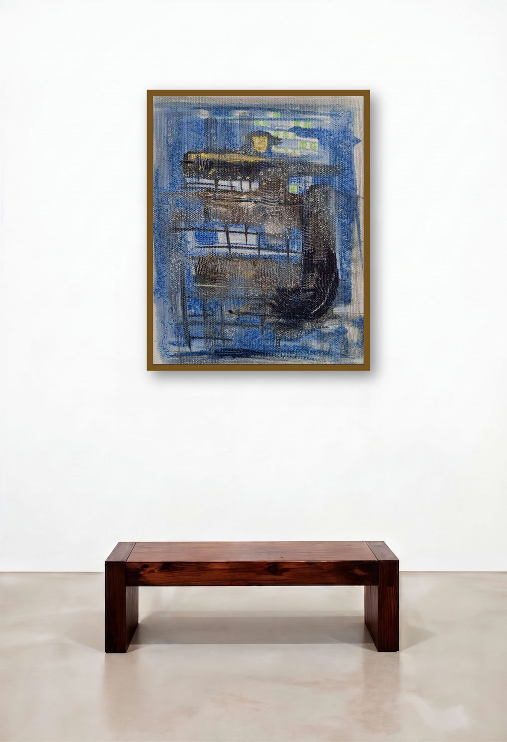 Untitled 11 (Urban Grid) by artist Trapti Porwal displayed in a Classic Hallway