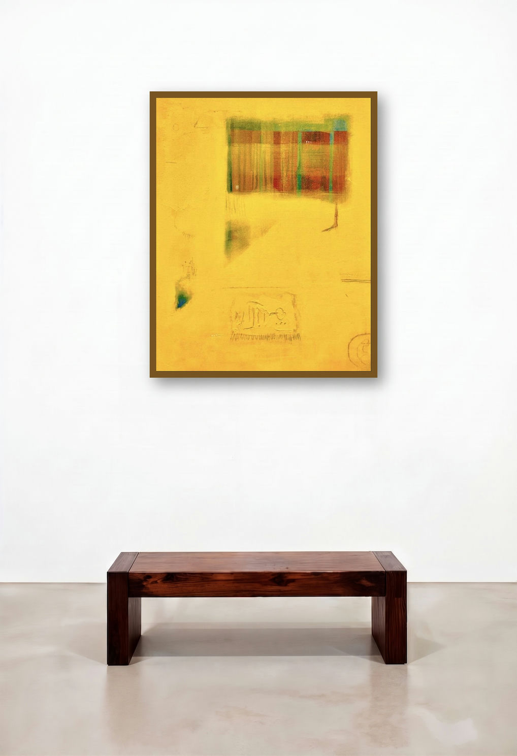 Untitled 11 (Sunlit Memories) by artist Prasad Mane displayed in a Eclectic Family Room