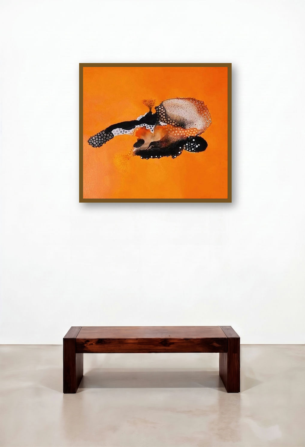 Untitled 11 (Organic Forms) by artist Huma Khan displayed in a Coastal Hotel Lobby