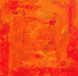 Untitled 11 (Radiant Core) by Anil Tagad, Original Oil Abstract Painting on Canvas, Small Square Wall Art