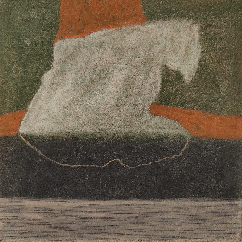 Abstract soft pastel drawing titled 'Untitled 11', 6x6 inches, by artist Chaitanya Dalvi on Paper