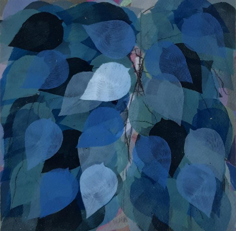 Nature acrylic painting titled 'Untitled 11', 12x12 inches, by artist Rahim Mirza on Paper