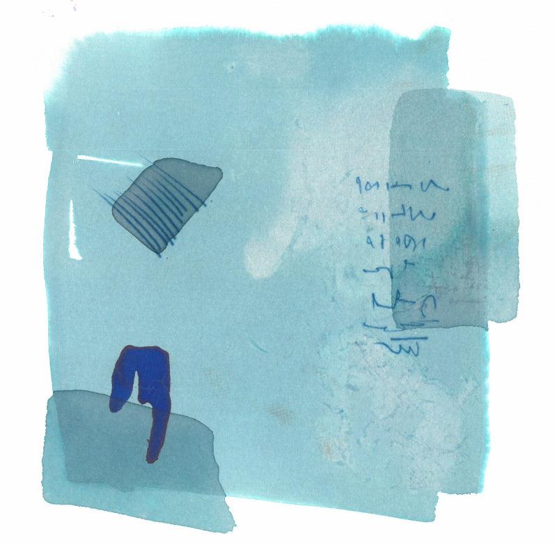 Abstract mixed media painting titled 'Untitled 110', 8x8 inches, by artist Veena Jain on Paper