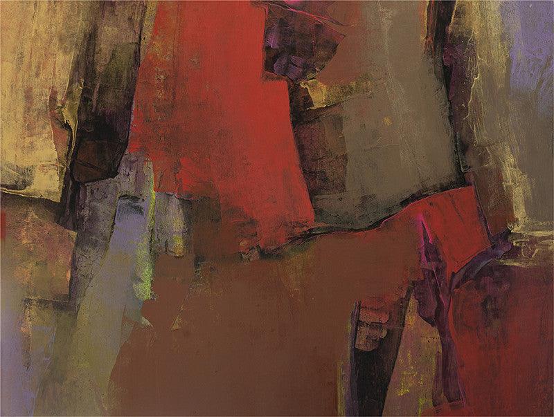 Abstract acrylic painting titled 'Untitled 115', 36x48 inches, by artist Siddhesh Rane on Canvas