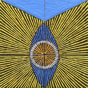 Abstract acrylic painting titled 'Untitled 118', 18x18 inches, by artist Sandesh Khule on Canvas