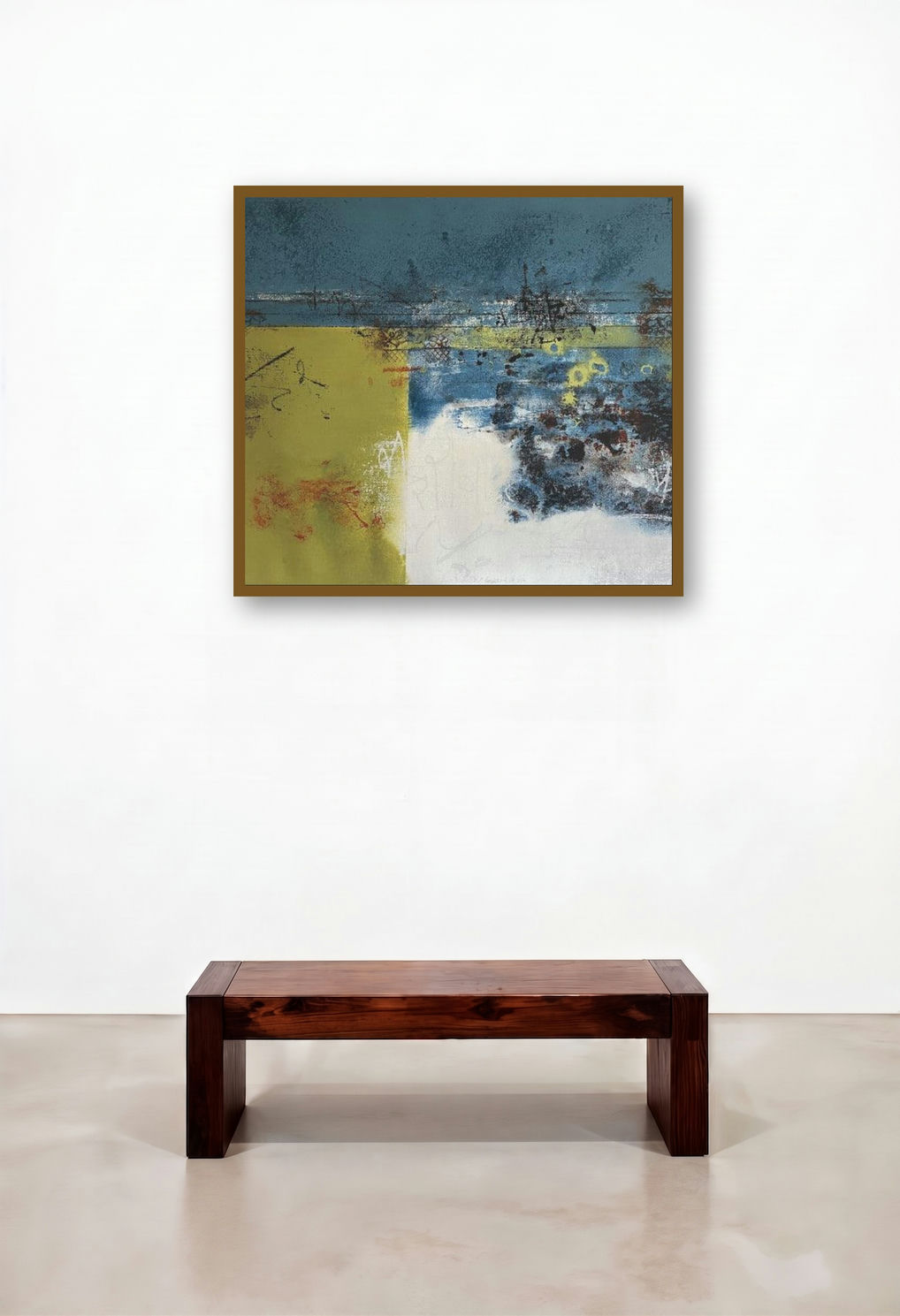 Untitled 12 (Textured Transitions) by artist Shilpa Nikam displayed in a Art Deco Library