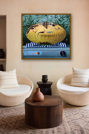Untitled 12 (The World as an Oven) by artist Sanjay Kumar Rajpoot displayed in a Contemporary Exhibition gallery