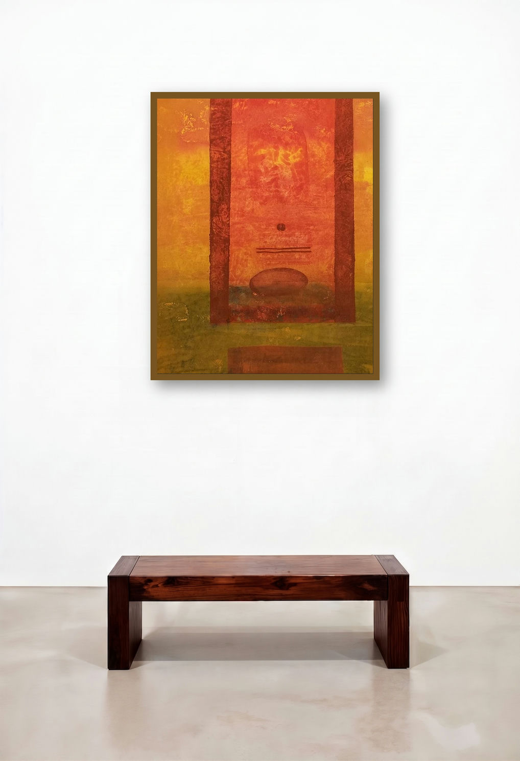 Untitled 12 (Mystic Portal) by artist Biplab Bijoy Dutta displayed in a Eclectic Home Office