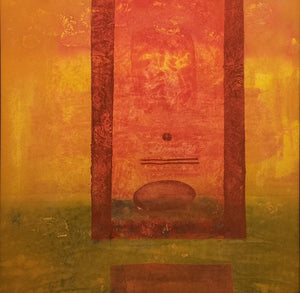 meditation acrylic painting titled 'Untitled 12', 33x33 inches, by artist Biplab Bijoy Dutta on Canvas