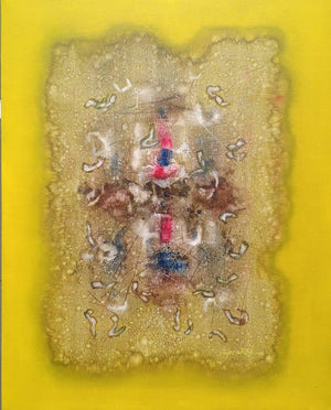 Abstract acrylic painting titled 'Untitled 12', 30x24 inches, by artist Jai Chouhan on Canvas