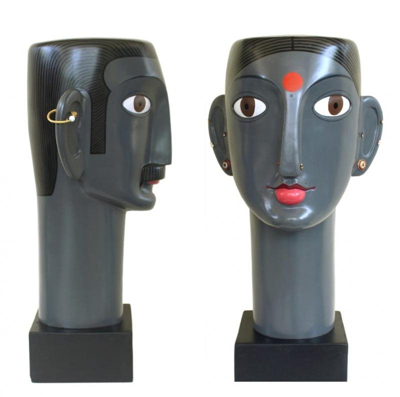 Figurative sculpture titled 'Untitled 12', 18x10x13 inches, by artist Narsimlu Kandi on Mixedmedia