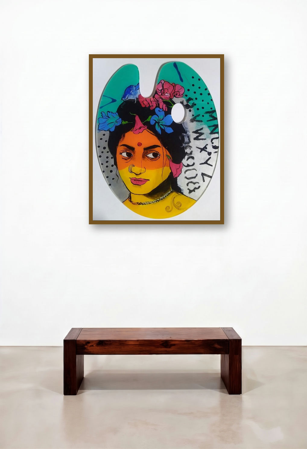 Untitled 12 (Vibrant Palette) by artist Gopal Roy displayed in a Coastal Penthouse