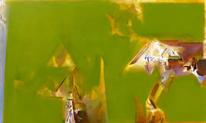 Abstract acrylic painting titled 'Untitled 121', 36x60 inches, by artist Shrikant Kadam on Canvas