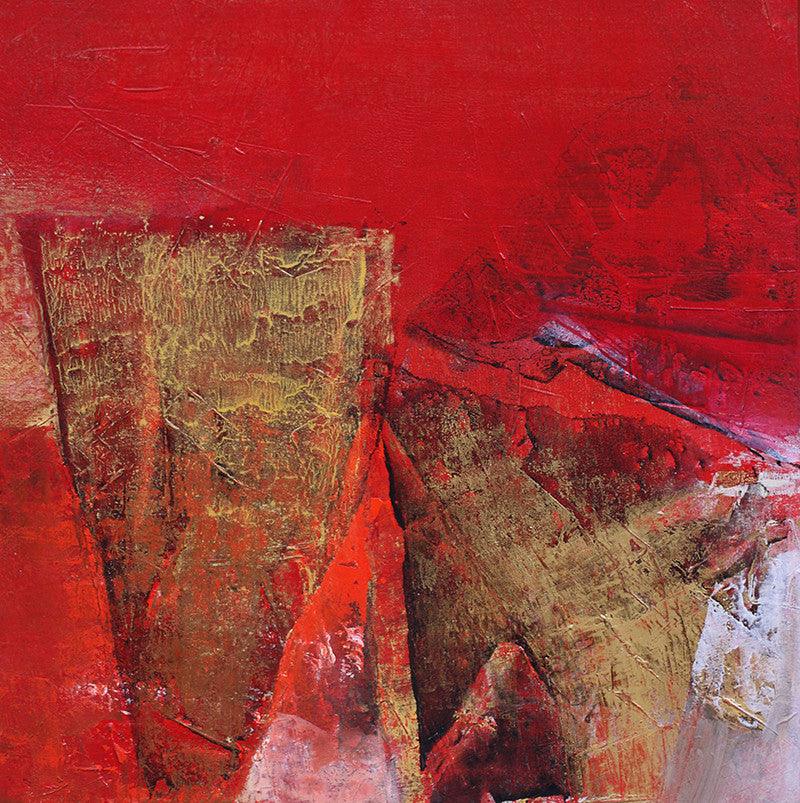 Abstract acrylic painting titled 'Untitled 124', 20x20 inches, by artist Siddhesh Rane on Canvas