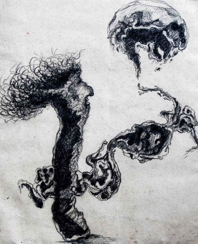 contemporary mixed media drawing titled 'Untitled 13', 11x8 inches, by artist Shilpa Bansod on Paper