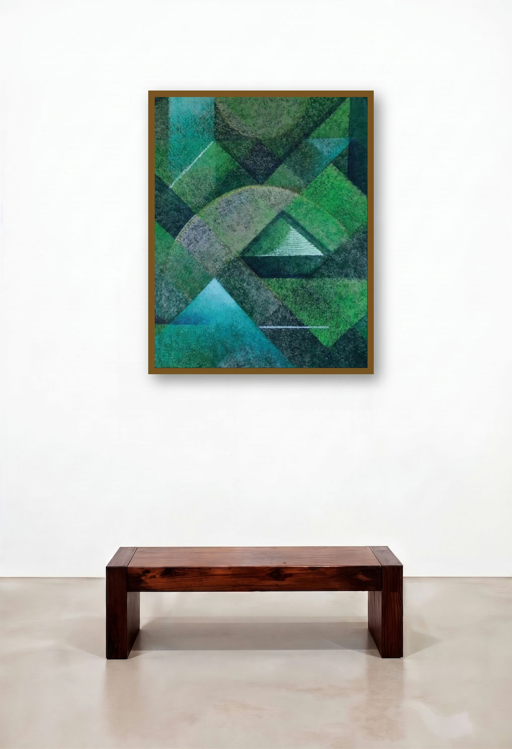 Untitled 13 (Intersecting Realities) by artist Mansi Palshikar displayed in a Urban Loft Hallway