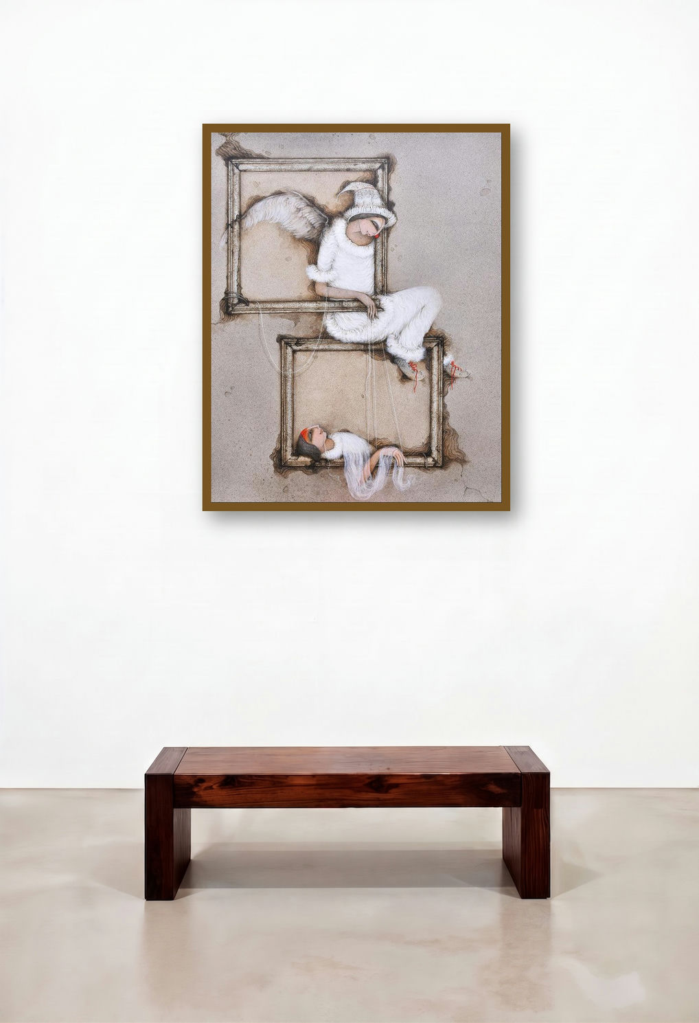 Untitled 13 by artist Mintu Mallick displayed in a Urban Loft Executive Office