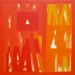 Abstract acrylic painting titled 'Untitled 13', 19x19 inches, by artist Ramesh Anand on Canvas